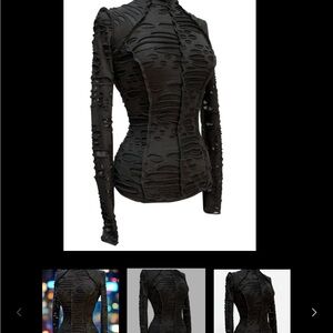 Shrine Hollywood California future shock top mesh shirt with cutouts